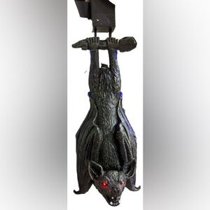2 Motion Activated Screeching Rocking Light Up Red Eye Bat set